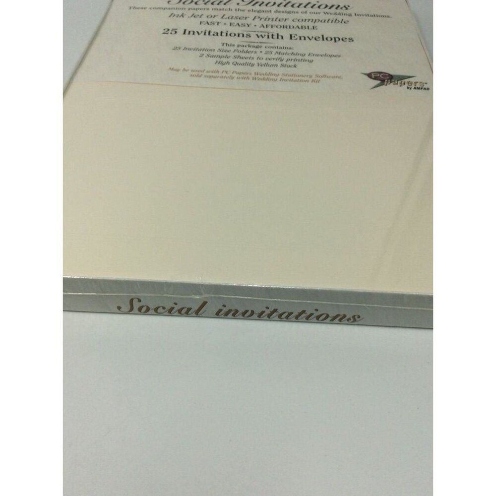 Vintage Invitations 25 ct Envelopes Blanks Printable Wedding Stationary White - Picture 6 of 7